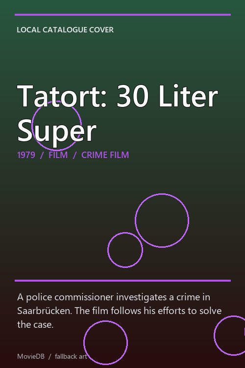Tatort: 30 Liter Super poster