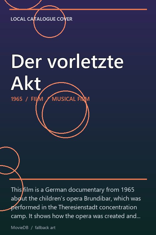 Der vorletzte Akt poster