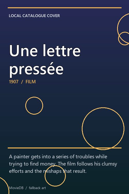 Une lettre pressée poster