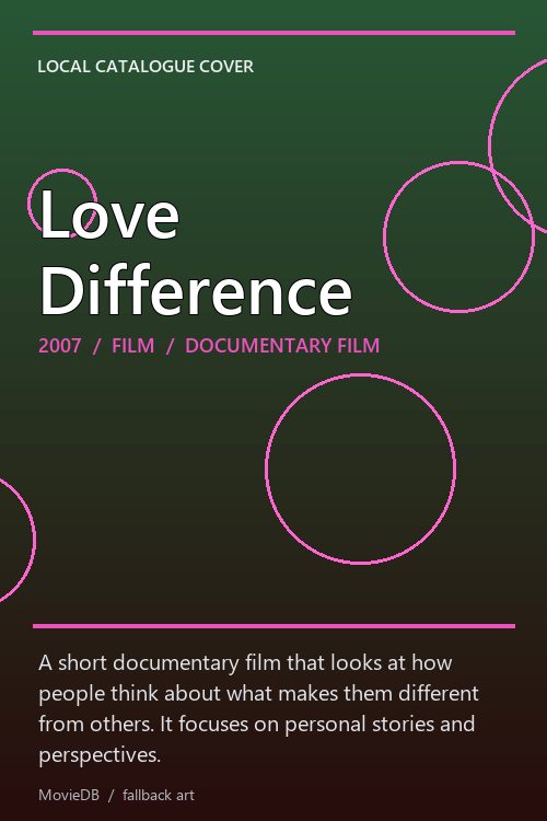 Love Difference poster