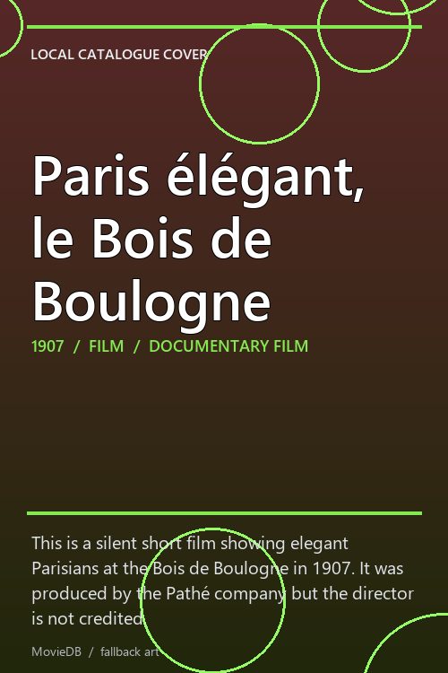 Paris élégant, le Bois de Boulogne poster