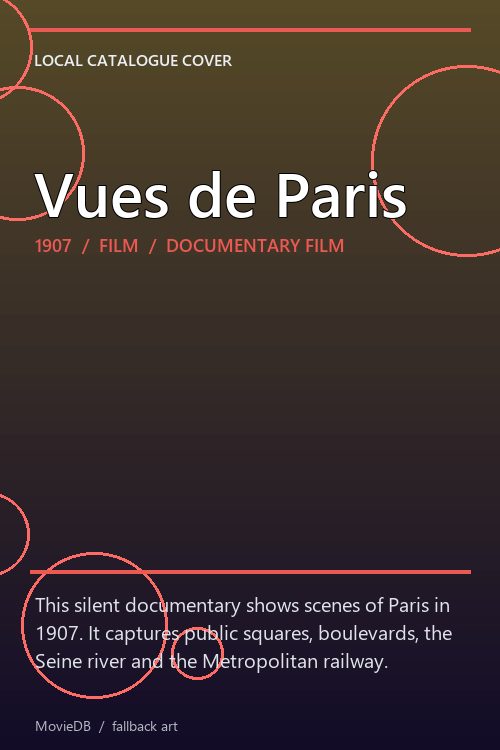 Vues de Paris poster