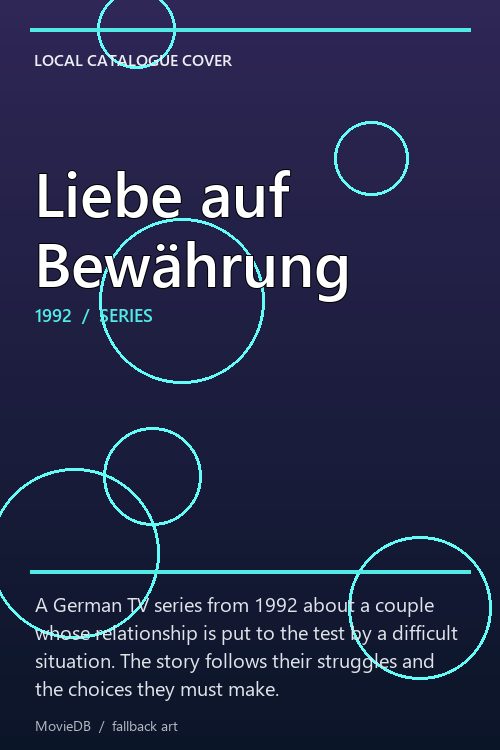 Liebe auf Bewährung poster