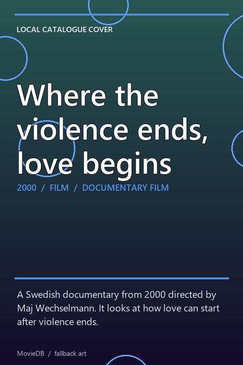 Where the violence ends, love begins poster