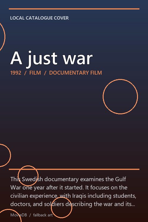 A just war poster