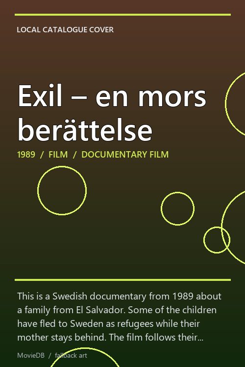 Exil – en mors berättelse poster
