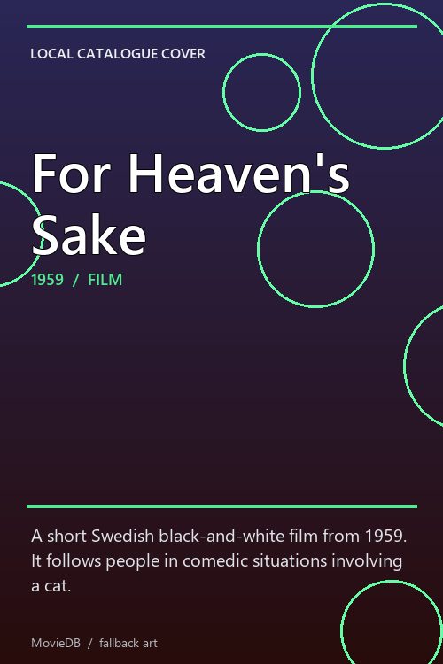 For Heaven's Sake poster