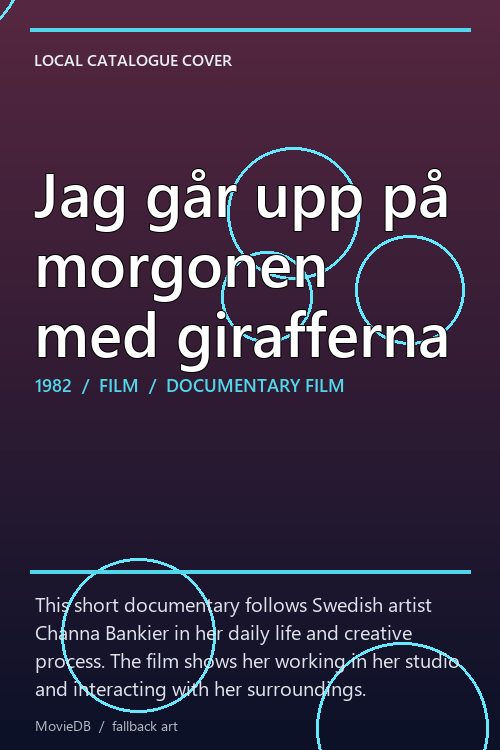 Jag går upp på morgonen med girafferna poster