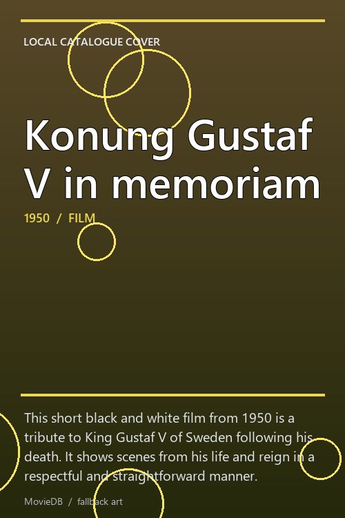 Konung Gustaf V in memoriam poster
