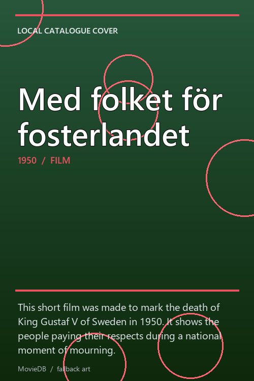 Med folket för fosterlandet poster