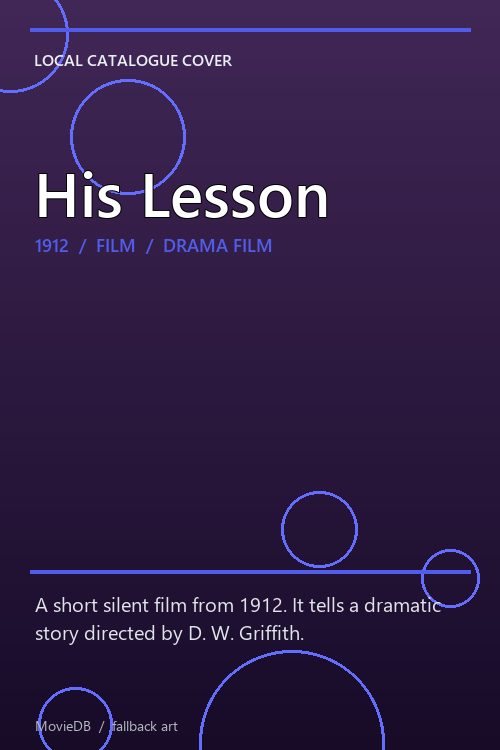 His Lesson poster