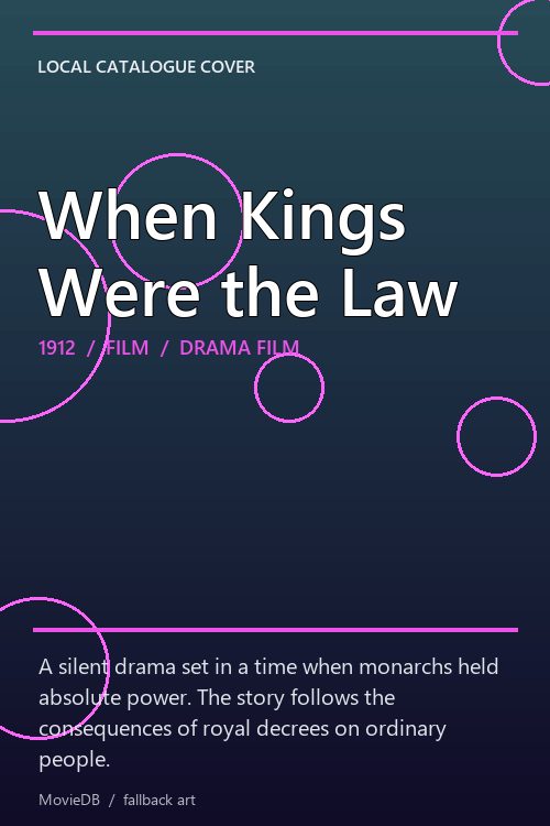 When Kings Were the Law poster