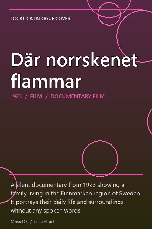 Där norrskenet flammar poster