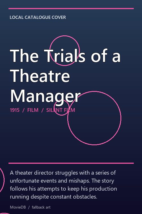 The Trials of a Theatre Manager poster