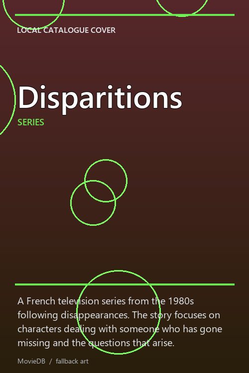Disparitions poster