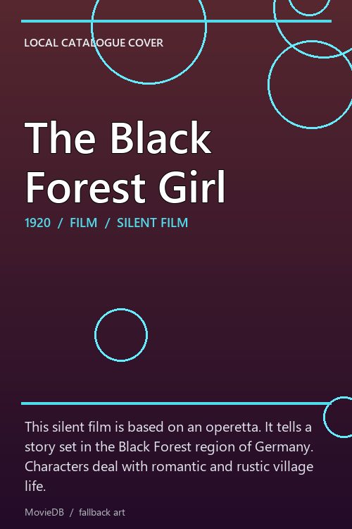 The Black Forest Girl poster