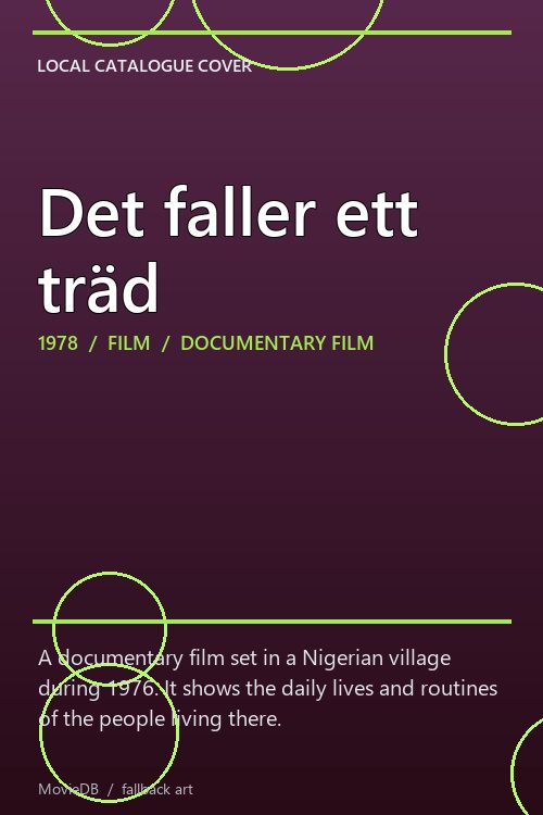 Det faller ett träd poster