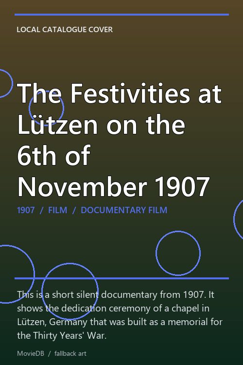 The Festivities at Lützen on the 6th of November 1907 poster