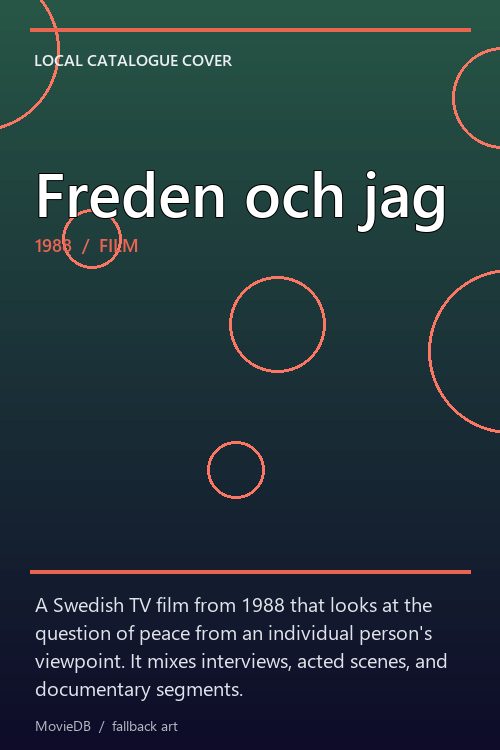 Freden och jag poster