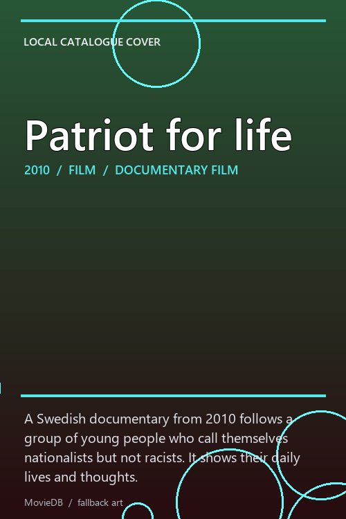 Patriot for life poster