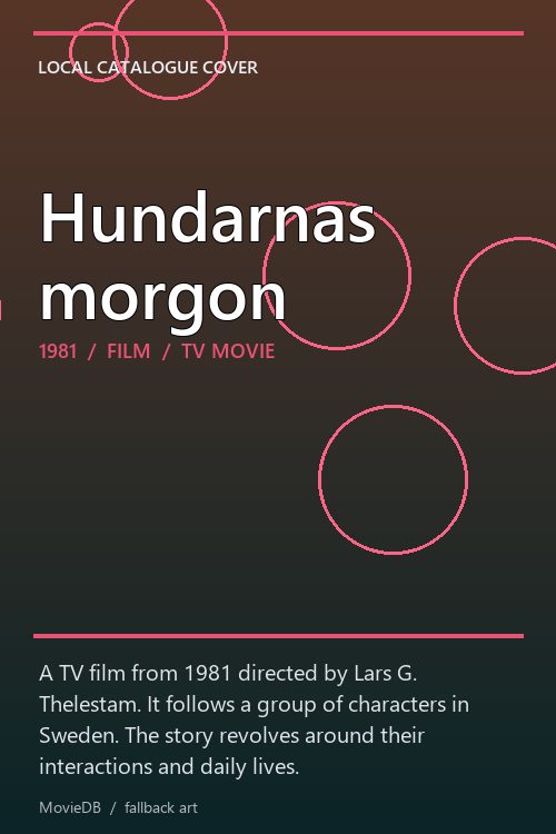 Hundarnas morgon poster