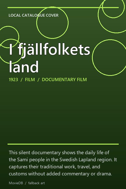 I fjällfolkets land poster