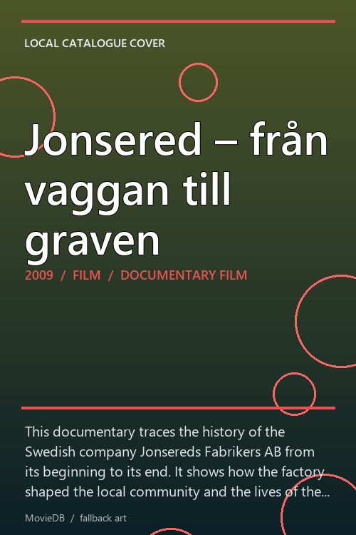 Jonsered – från vaggan till graven poster