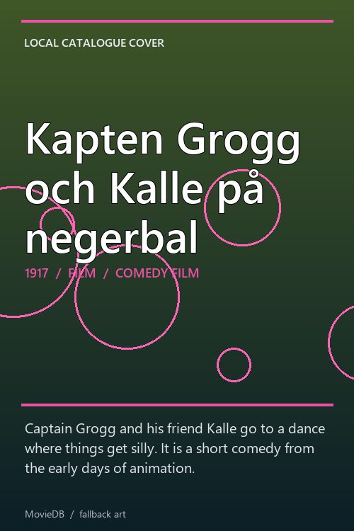 Kapten Grogg och Kalle på negerbal poster