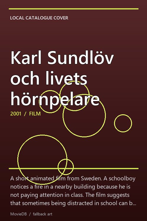 Karl Sundlöv och livets hörnpelare poster