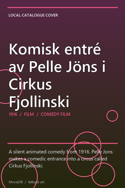 Komisk entré av Pelle Jöns i Cirkus Fjollinski poster