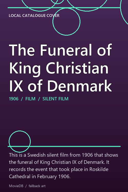 The Funeral of King Christian IX of Denmark poster