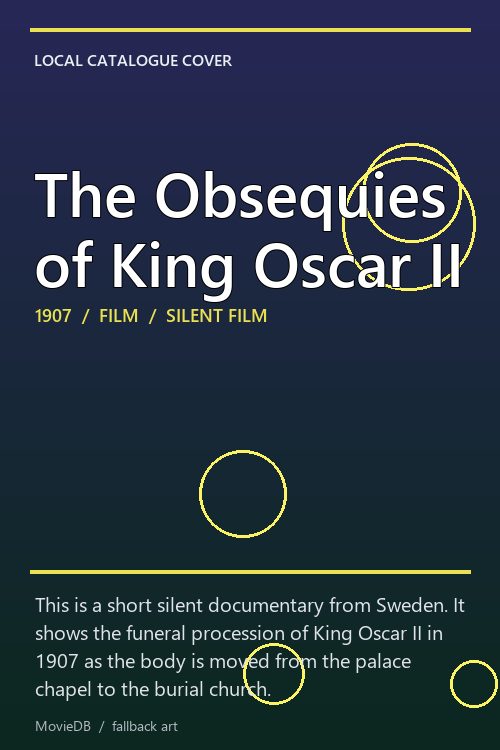 The Obsequies of King Oscar II poster