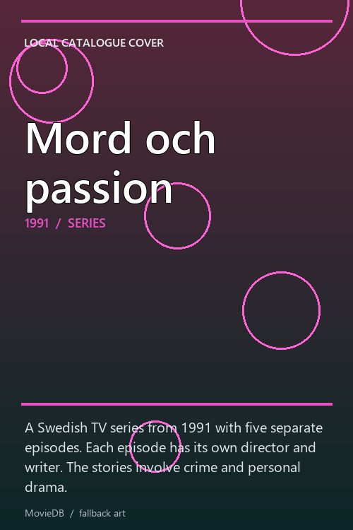 Mord och passion poster