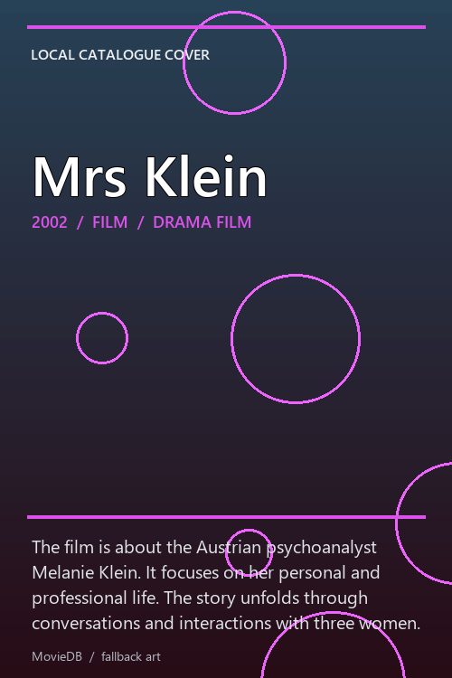 Mrs Klein poster