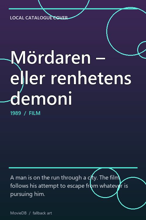 Mördaren – eller renhetens demoni poster