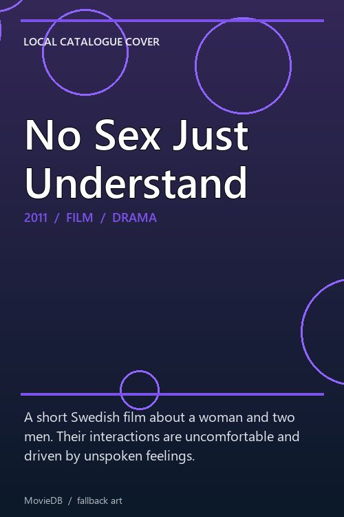 No Sex Just Understand poster