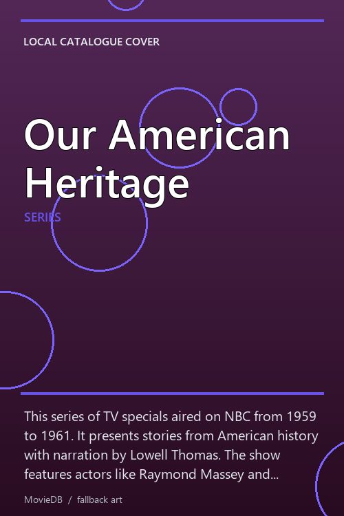 Our American Heritage poster
