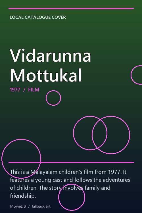 Vidarunna Mottukal poster