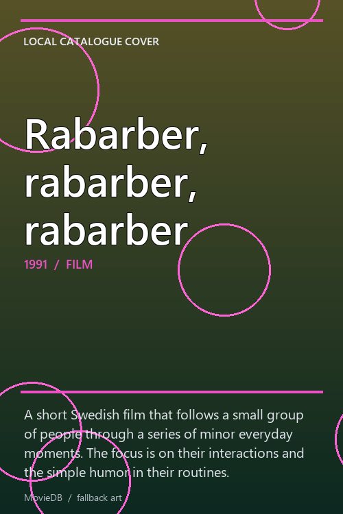Rabarber, rabarber, rabarber poster