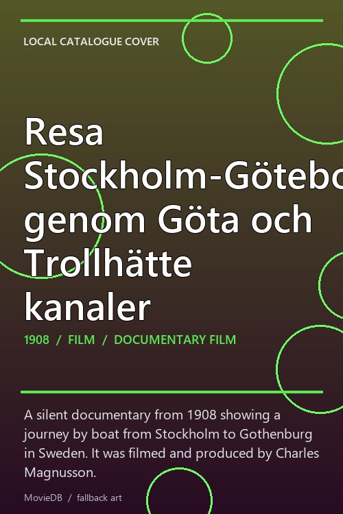 Resa Stockholm-Göteborg genom Göta och Trollhätte kanaler poster