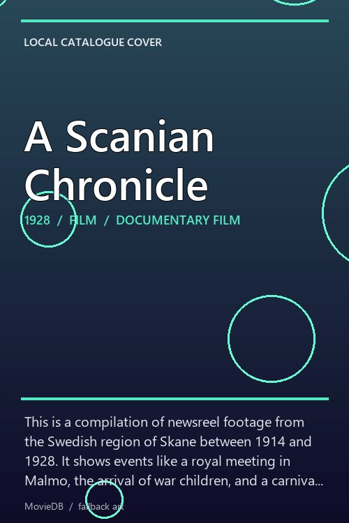 A Scanian Chronicle poster