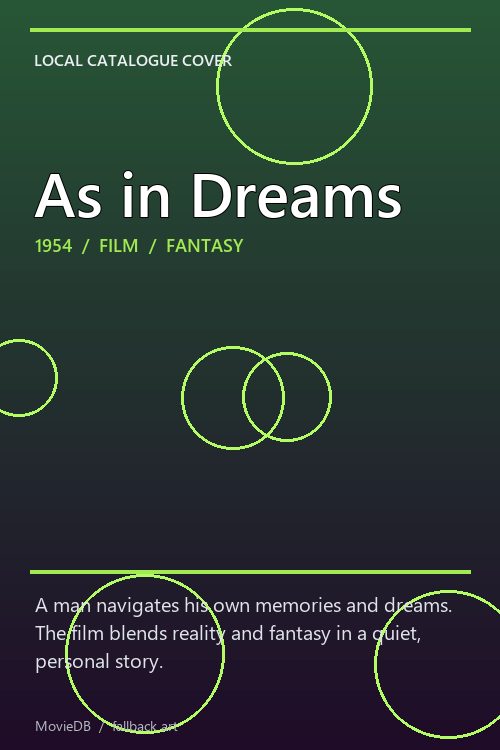 As in Dreams poster