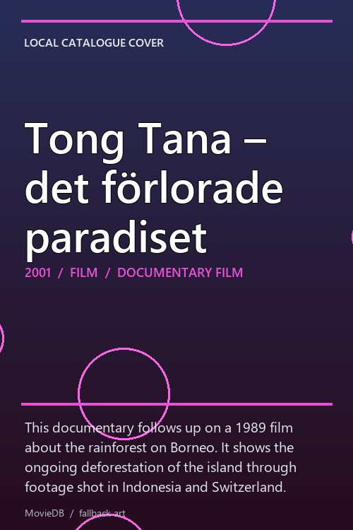 Tong Tana – det förlorade paradiset poster