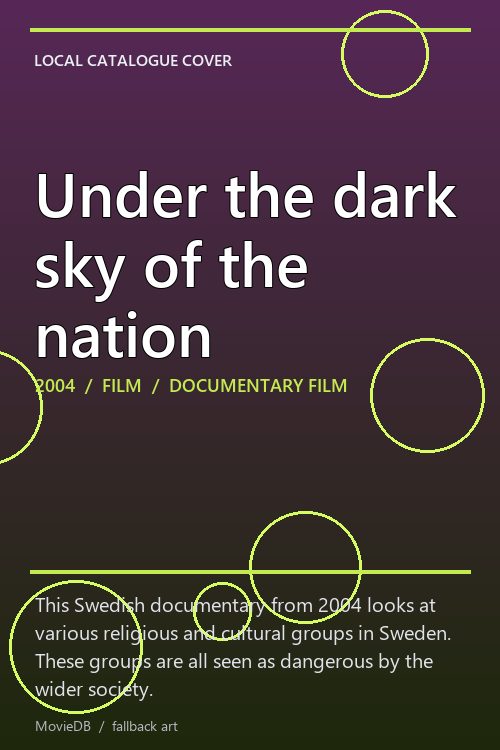 Under the dark sky of the nation poster