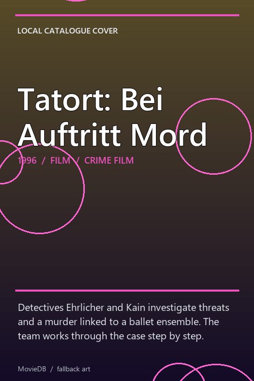 Tatort: Bei Auftritt Mord poster