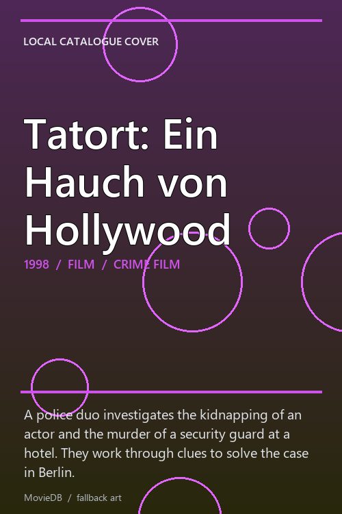Tatort: Ein Hauch von Hollywood poster