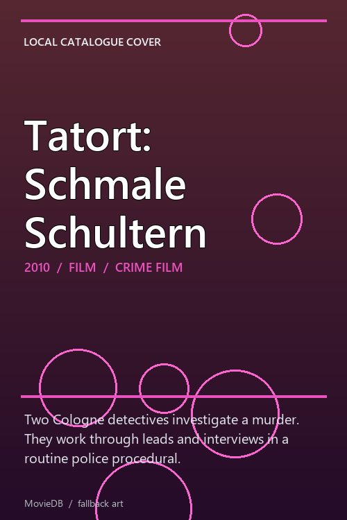 Tatort: Schmale Schultern poster