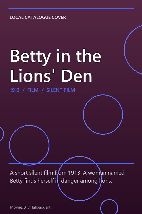 Betty in the Lions' Den poster
