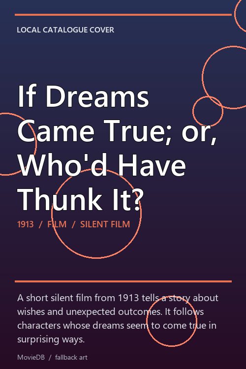 If Dreams Came True; or, Who'd Have Thunk It? poster