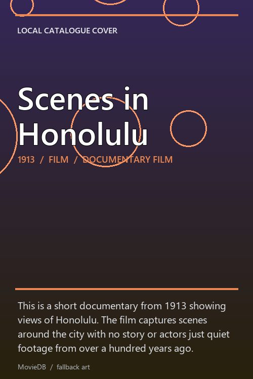 Scenes in Honolulu poster